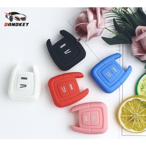 Dandkey Silicone Key Case For OPEL Astra Zafira Frontera Omega Vectra Signum Tigra Fob Shell Holder 2 Buttons Protector Cover