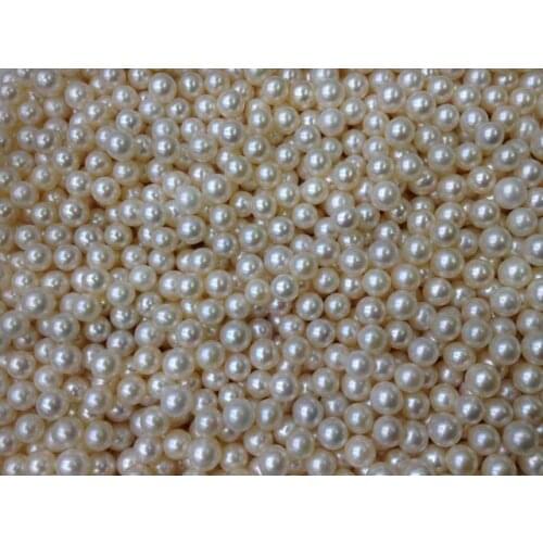 Fine lots of 50 pcs 7mm round half drilled freshwater cultured loose pearl