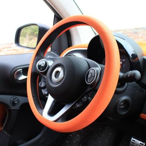 For Mercedes Smart Forfour Fortwo 453 451 450 Ultra-thin Silicone Steering Wheel Cover Wear-resistant Anti-skid Auto Parts