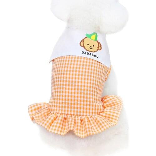 Spring Summer New Fashion Dog Dress Cute Cartoon Pet Dog Cat Skirt Puppy Clothes