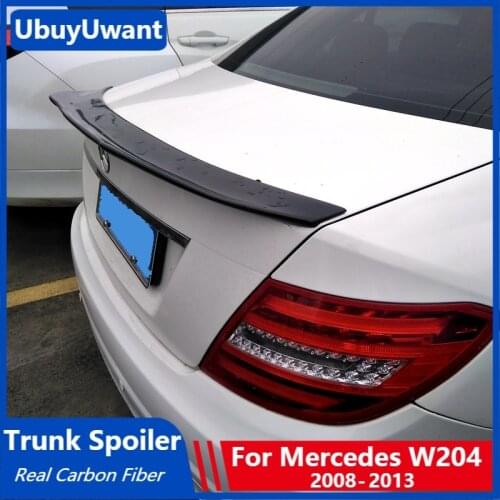 PSM STYLE Carbon Fiber Rear Wing for W204 Mercedes Benz Spoiler 2008-2013 C-class Car Tail Wing Decoration Rear Trunk Spoiler