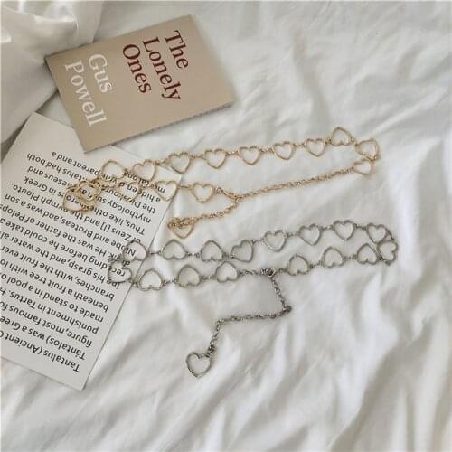 105cm Waistband Pants Classic Waist Chain Love Heart Hollow Girdle For Women Hip Hop Style Fashion Fine Waist Belts 2020 Trendy