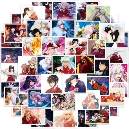 10/30/50PCS Cartoon Cute Anime Inuyasha Character Phone Case Graffiti Guitar Decoration Waterproof Sticker Toy Wholesale