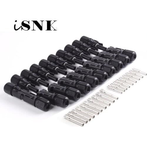 10Paris x PV Connectors 30Amps max male and female, PV Solar Panel Plug 30A 1000V for PV cable 2.5/4/6mm solar panel connect