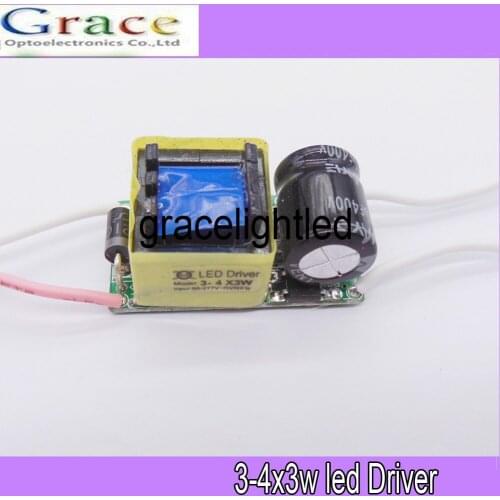 10pcs/lot 3-4x3W led inside driver 3*3W 9W / 4*3W 12W 650mA LED Driver Lighting Transformers For E27|GU10 Spotlight light