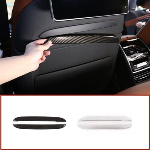 2pcs Car Frame Front Row Seat Decoration Strips Trim Fit For BMW X5 G05 X7 G07 2019 Accessories