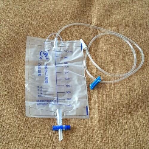 20pcs 1000ml disposable drainage bag urine bag catheterization anti-reflux urinal 1.1 meter tube
