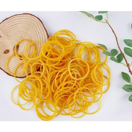 Diameter 50mm Yellow Rubber Ring Strong Elastic Rubber Bands Office Package Supplies