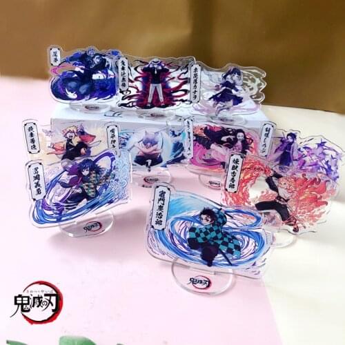 8CM Anime Demon Slayer Kamado Nezuko Tomioka Giyuu Kochou Shinobu Rengoku Kyoujurou Acrylic Model desktop Collection Gift