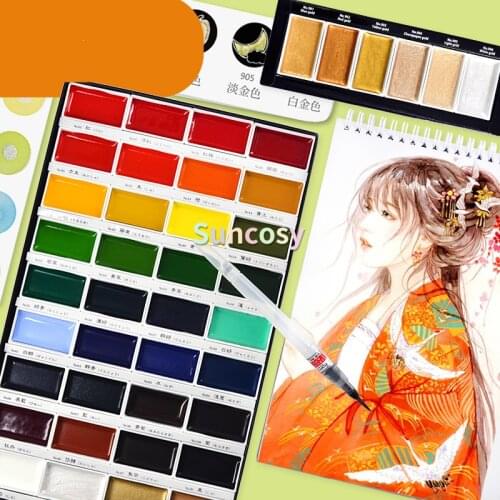 Kuretake Gansai Tambi Watercolor Paint MC20/Starry Pearl Gem 12V 12VB 18V 24V 36V 48V Colors Art Supplies