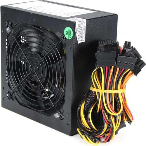 600W PC PSU Power Supply Black Gaming Quiet 120mm Fan 20/24pin 12V ATX computer Power Supply For BTC 2021 New