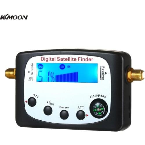 KKMOON SF-9509 Digital Satellite Signal Finder Meter Mini Digital Satellite Signal Finding Meter LCD Displaying with Compass