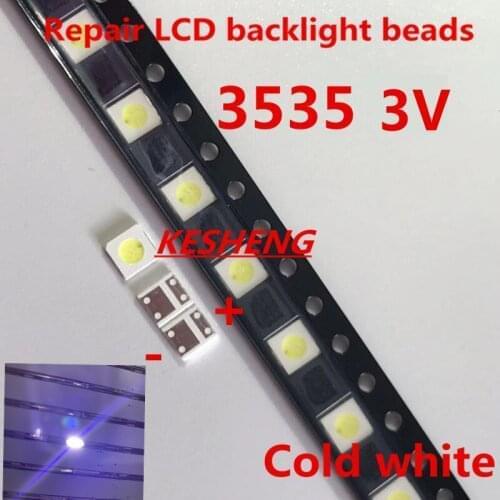 Diodes TV Backlight 1W 3V 3535 SMD LED Televisao Cold White 100lm 3537 Cool White Backlit LCD Backlight for TV Repair 5000PCS