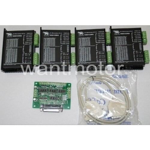 Ship From USA! Wantai 4PCS Stepper Motor Driver DQ542MA 50V 4.2A 128Microsteps CNC Router Nema 23 type,controller