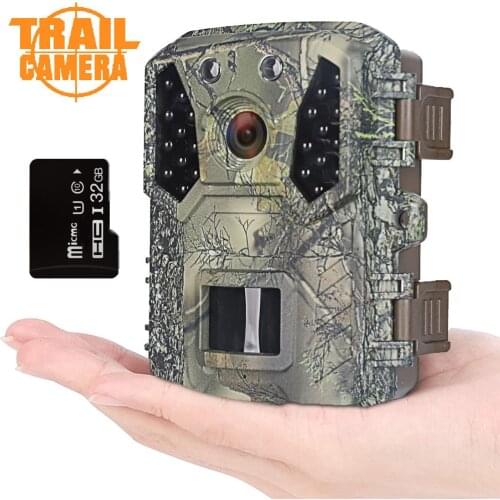 Mini Hunting Camera 20MP 1080P Wild Trail Camera Infrared Night Vision Outdoor Motion Activated Scouting 0.2S Trigger Photo Trap