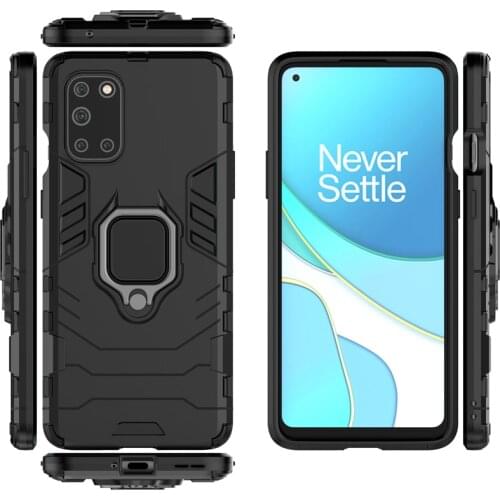 Hybrid Armor 2 in 1 Case For OnePlus 8T Magnetic Ring Holder Stand Phone Cover For Oneplus Nord 7 7T 8 pro Anti-knock Phone Case