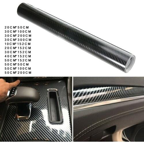 5D Glossy Carbon Fiber Style Car Vinyl Wrap Film Sticker Bubble Free Waterproof 5D