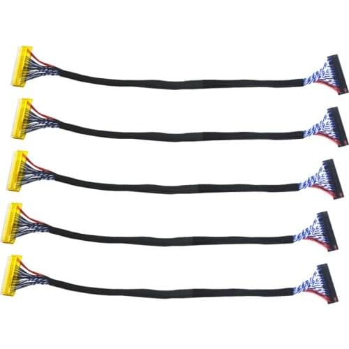 Free Shipping 5pcs FIX-S8 30Pin LVDS Cable for LCD Controller 26cm long work for 17" 19" TFT LCD panel LVDS 2ch 8bit 30 pins DIY