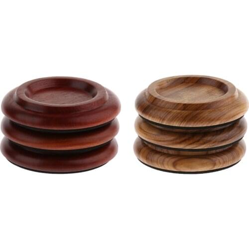 3 Pieces Wooden Pianos Caster Cups for Grand/Upright Piano Replacement Parts
