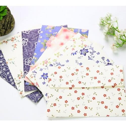 1/5/10Pcs Beautiful Flower Envelope Letterhead Cherry Roses Letter Paper Fresh and Elegant Floral Envelope Love Letters