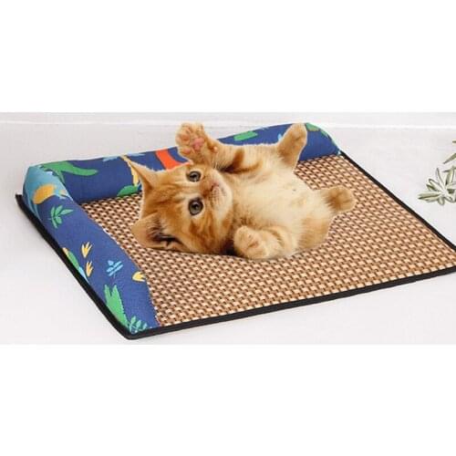 Summer Pet Mat Washable Cat Mat Bed Bed for Dog Soft Pet Bed Accessories Cat Mat Cat supplies Pet Products Cat Bed Sofa Bed