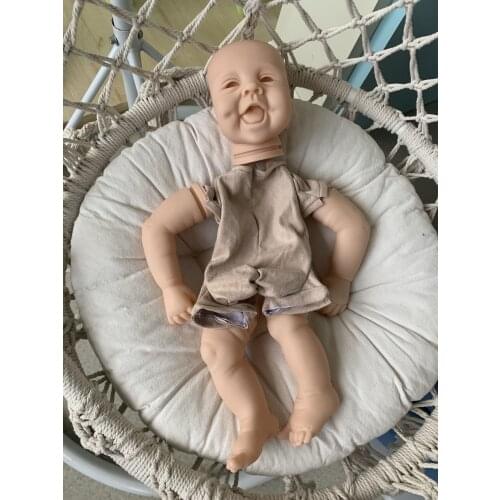 NPK DIY 22 inch Unfinished Doll Parts Popular bebe Reborn Doll kit unpainted fresh colr reborn baby doll mold