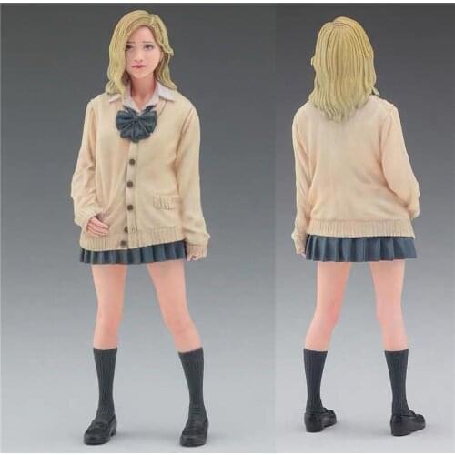 Unpainted Miniskirt Girl GK Resin Figure 1/12 Scale Model Figure Resin Kit Colorless Self-Assembled Toy