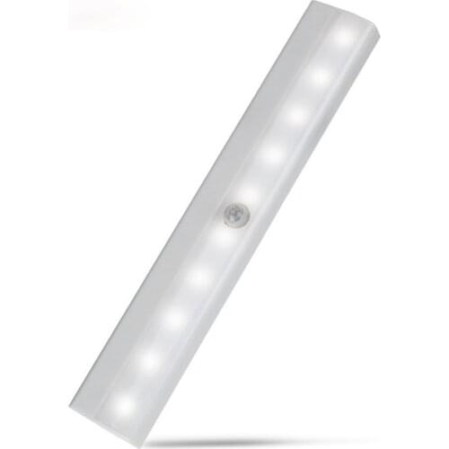 Motion Sensor Night Light Potable 10 LED Closet Lights Battery Powered Wireless Cabinet IR Infrared Motion Detector Wall Lamp