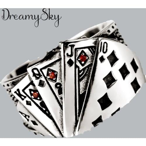 Charming Open Poker Ring for Women Vintage Boho Party Rings Gothic Punk Jewelry Gifts for Girls 2021