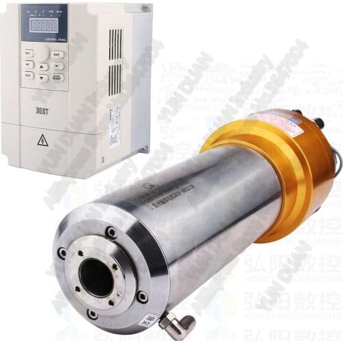 HanQi 30000rpm ATC Spindle 2.2KW 3HP ISO20 AC 220V 1000HZ Automatic Tool Change NPN PNP Spindle Motor & VFD Kits for CNC Router