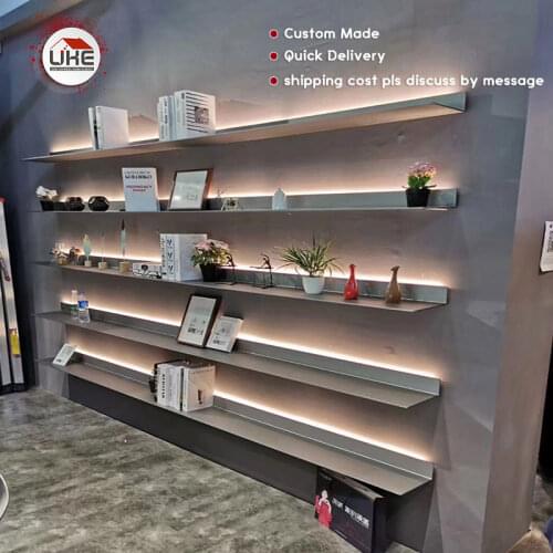 UKE Italy Minimalist Wall Mounted LED Light Display Shelf with Light for Living Room, Kitchen,Study Room