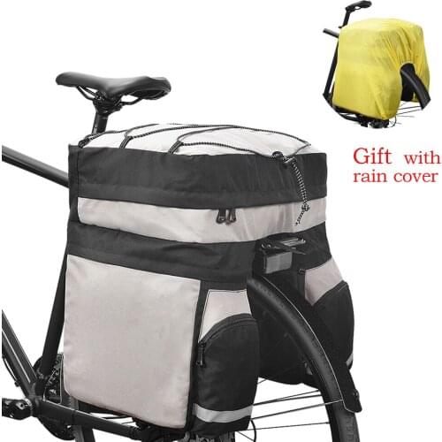 Bicycle Carrier Bag Bike Rear Rack Trunk Bag Cycling Double Side Tail Seat Pannier Pack Big Capacity Bike Luggage Carrier Pouch