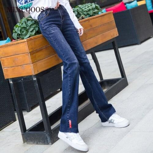 Extended Full Length Trousers Ripped Jeans for Women Denim Jeans170-185cm Girls Distressed Korean Fashion Blue Straight Pants