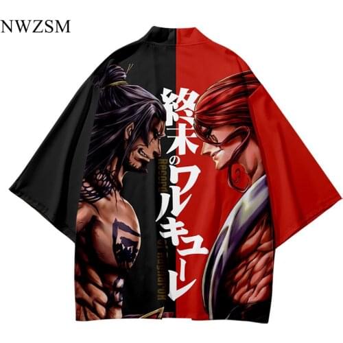 Record of Ragnarok JP animation clothing literary new style robe haori kimono digital printing