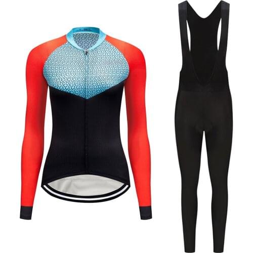 Womens Lycra Sun-proof Cycling Clothing BIB Blouses 2021 Fashion Bike Jersey Set Cycle Dress Female Bicycle Clothes MTB Uniform