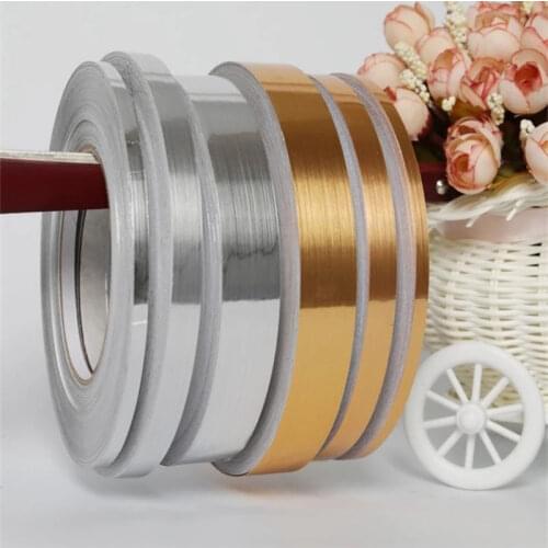 50M Gold Self Adhesive Tile Sticker waterproof wall gap sealing tape Strip Floor tile beauty seam sticker Home decoration Decals