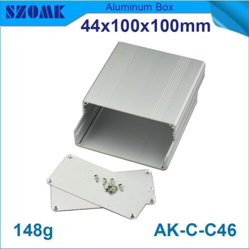 1 piece aluminium control enclosure 44(H)x100(W)x100(L) mm silvery easy use aluminium juction box cheap in 10 and good quality