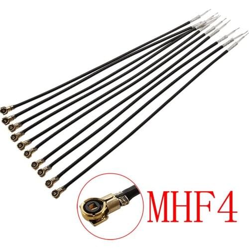 10Pcs MHF4 IPX IPEX U.fl MHF 4 Jack 0.81 Jumper Pigtail Cable 4th OD 0.81mm Solder for PCI WIFI Card wireless Router Length 15cm