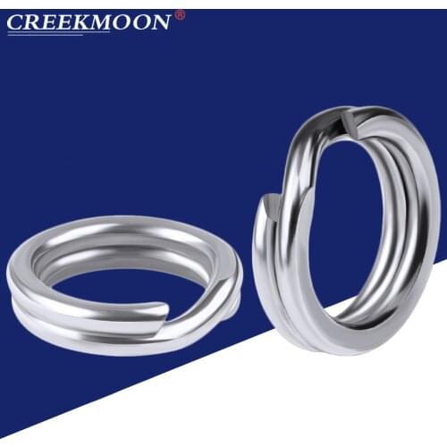 100pcs Stainless Steel Fishing Split Ring For Blank Lures Bait 4-7.5mm Circle Loop Connector Rings Carp Fishing Accessories Tool