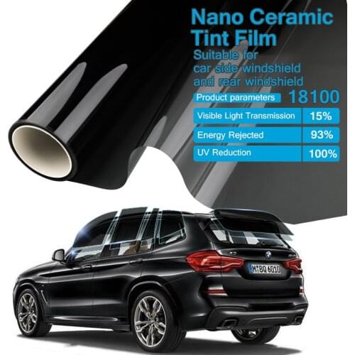 100cmX3m Auto Nano ceramic solar window tint film / UV protection tinted car window Film