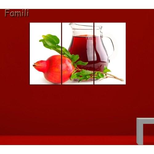 3 Panel Food And Cup Of Modern Canvas Print Painting Wall Art Picture For Kitchen Room Decoration Artwork Unframed