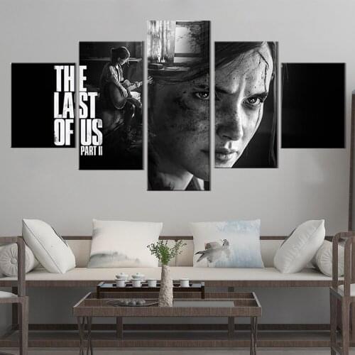 Canvas Printed 5 Piece Modular Picture The Last of Us Part 2 Game Poster Home Decorative Paintings For Living Room Home Decor