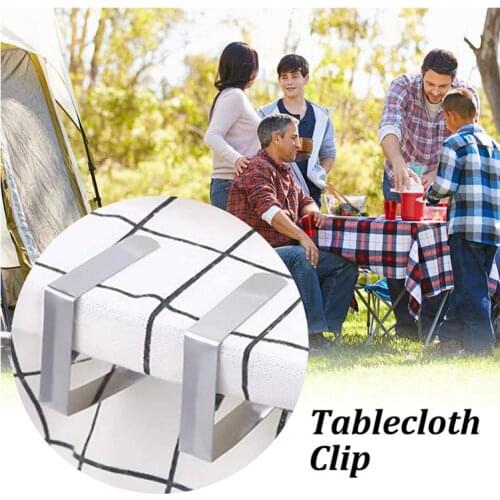 8pcs Table Cloth Clip Stainless Steel Tablecloth Anti Slip Holder Wedding Promenade Table Cover Clamp For Outdoor Camping