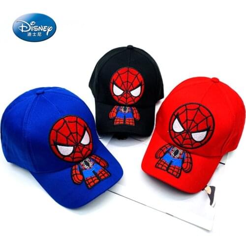 Disney Korean Q Version Spiderman Baseball Caps Spring Autumn Cartoon Cotton Lovely Baby Boys Hats Girl Childrens Kids Sun Hats