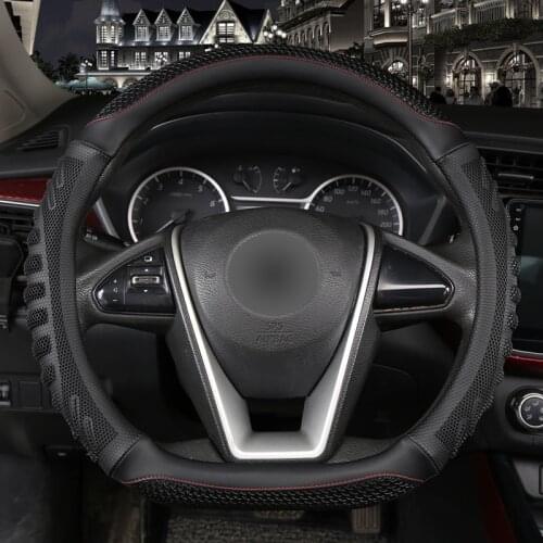 New D Shape Steering Wheel Cover for VW Golf 7 Polo 2014-2019 Scirocco Jetta 6 2017-2019 Santana 2016-2018 Auto Accesorioss