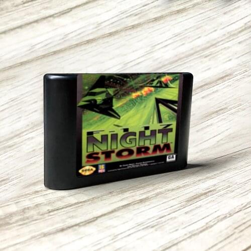 F-117 Night Storm - USA Label Flashkit MD Electroless Gold PCB Card for Sega Genesis Megadrive Video Game Console