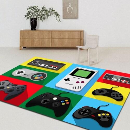 Gamer Controller Area Rugs Non-Slip Floor Mat Doormats Home Runner Rug Carpet for Bedroom Indoor Outdoor Kids Play Mat