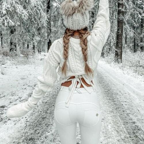 Melody White Womens Pu Pants Wholesale Leggings Long Work Trousers Women Winter Pants Thick Warm Sexy Plus Size 3xl Clubwear