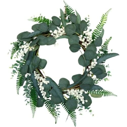 Simulation Green Wild Wreath Artificial Leaves Wreaths Simulation Silk Flower Garland Household Front Door Hanging Decorations