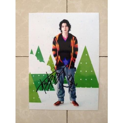 Signed ARASHI Matsumoto Jun autographed original photo 7 inches collection free shipping 102018B